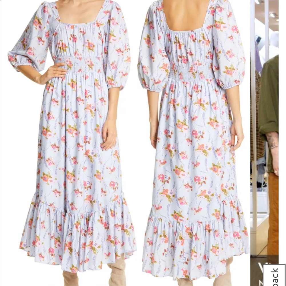 NWT LoveShackFancy Minnia Lavender Moon Maxi Dress size Medium - Picture 4 of 12